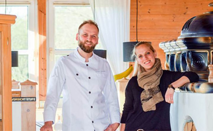 Inhaber des Restaurants Froschgrundsee Hannes Scammell und Loreen Knorr